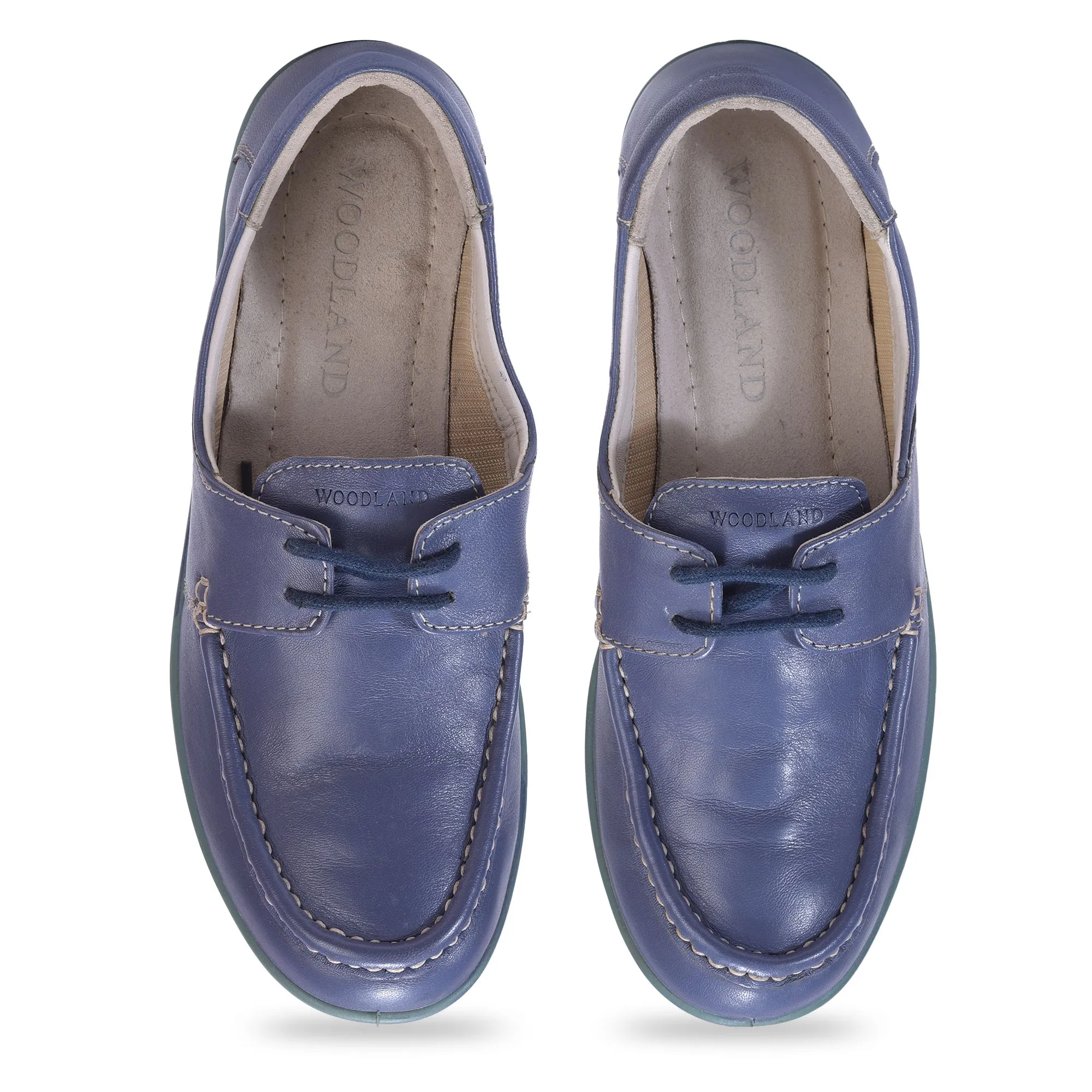 Dusk blue boat shoe for women - Thumbnail 3