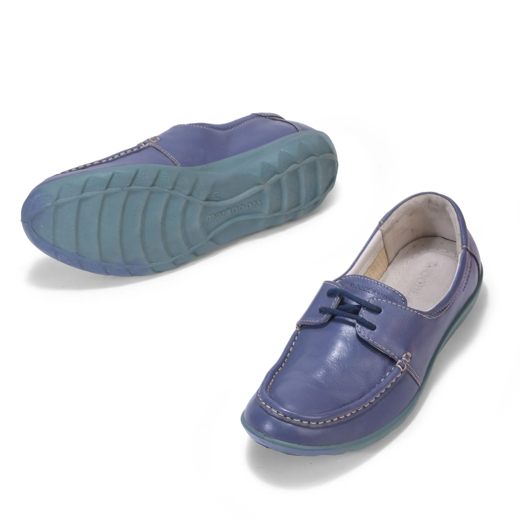 Dusk blue boat shoe for women - Thumbnail 4