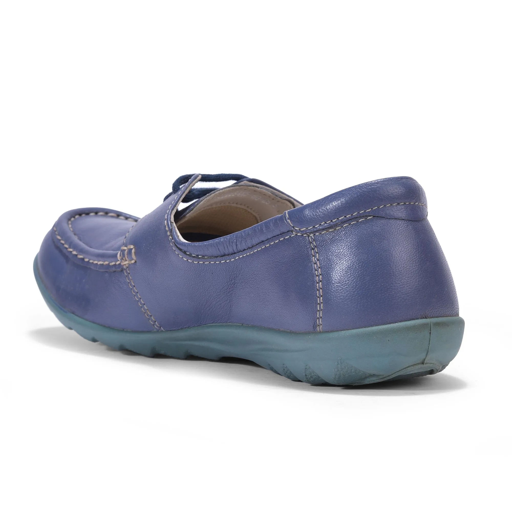 Dusk blue boat shoe for women - Thumbnail 5