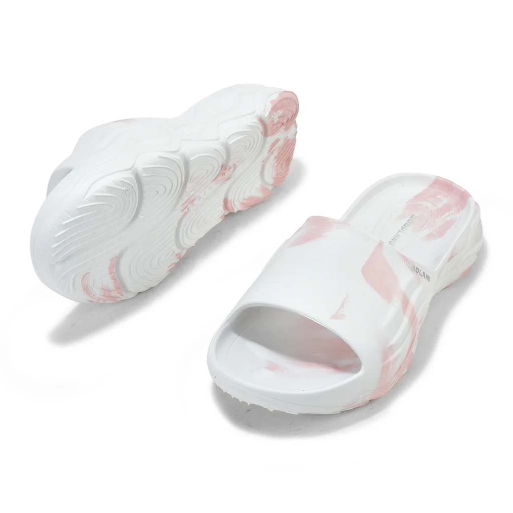 Woodland Women’s Bold White/Orange Flip-Flops - Thumbnail 3