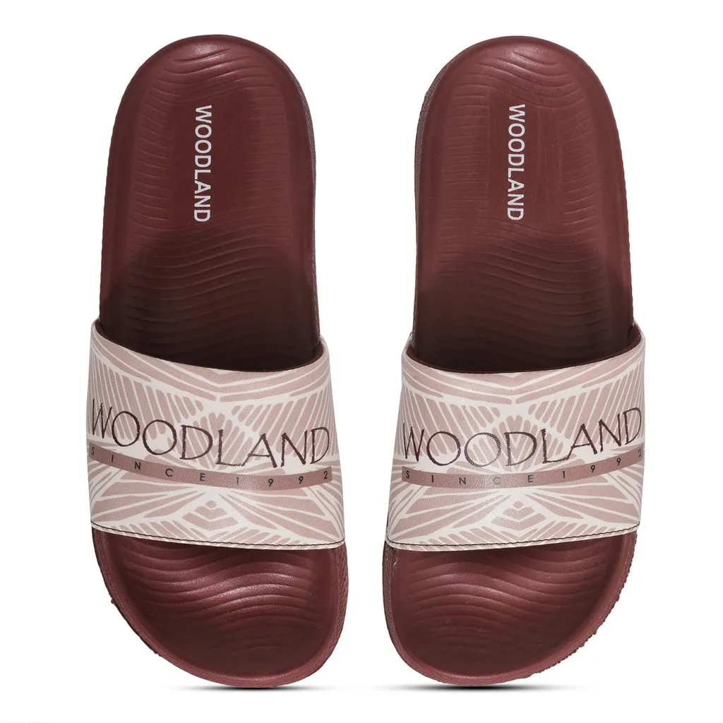 Maroon Slide Sandal for Women - Thumbnail 3