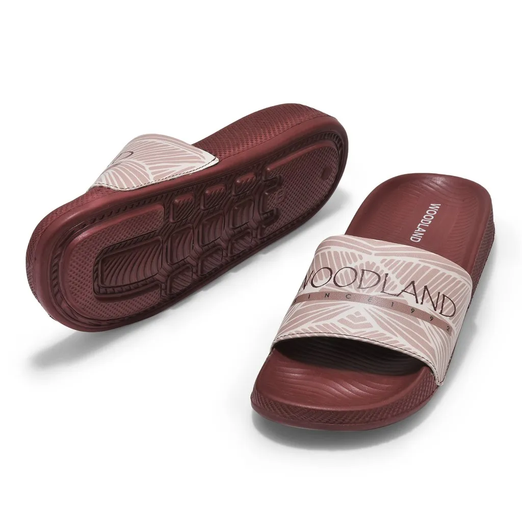 Maroon Slide Sandal for Women - Thumbnail 4