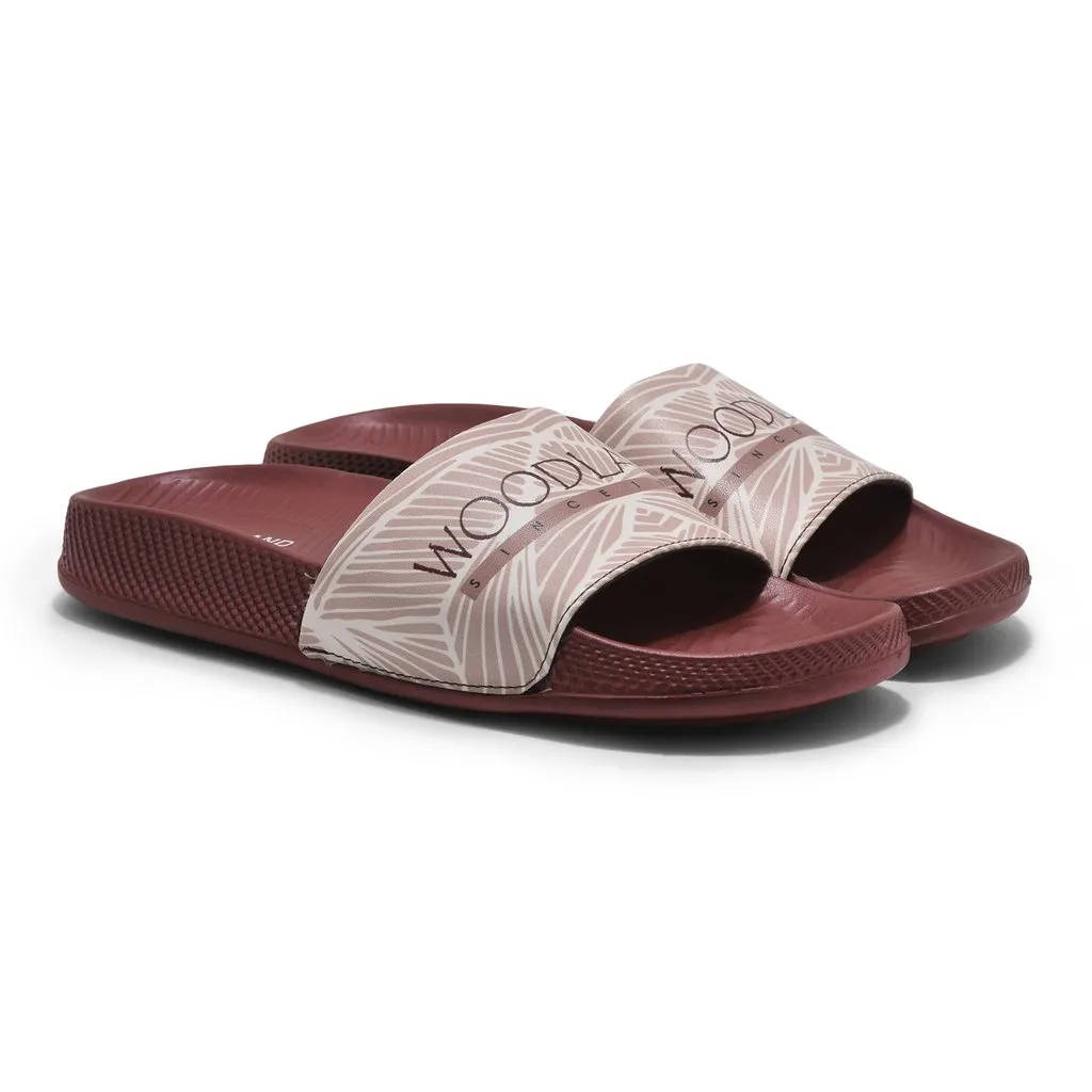 Maroon Slide Sandal for Women - Thumbnail 6
