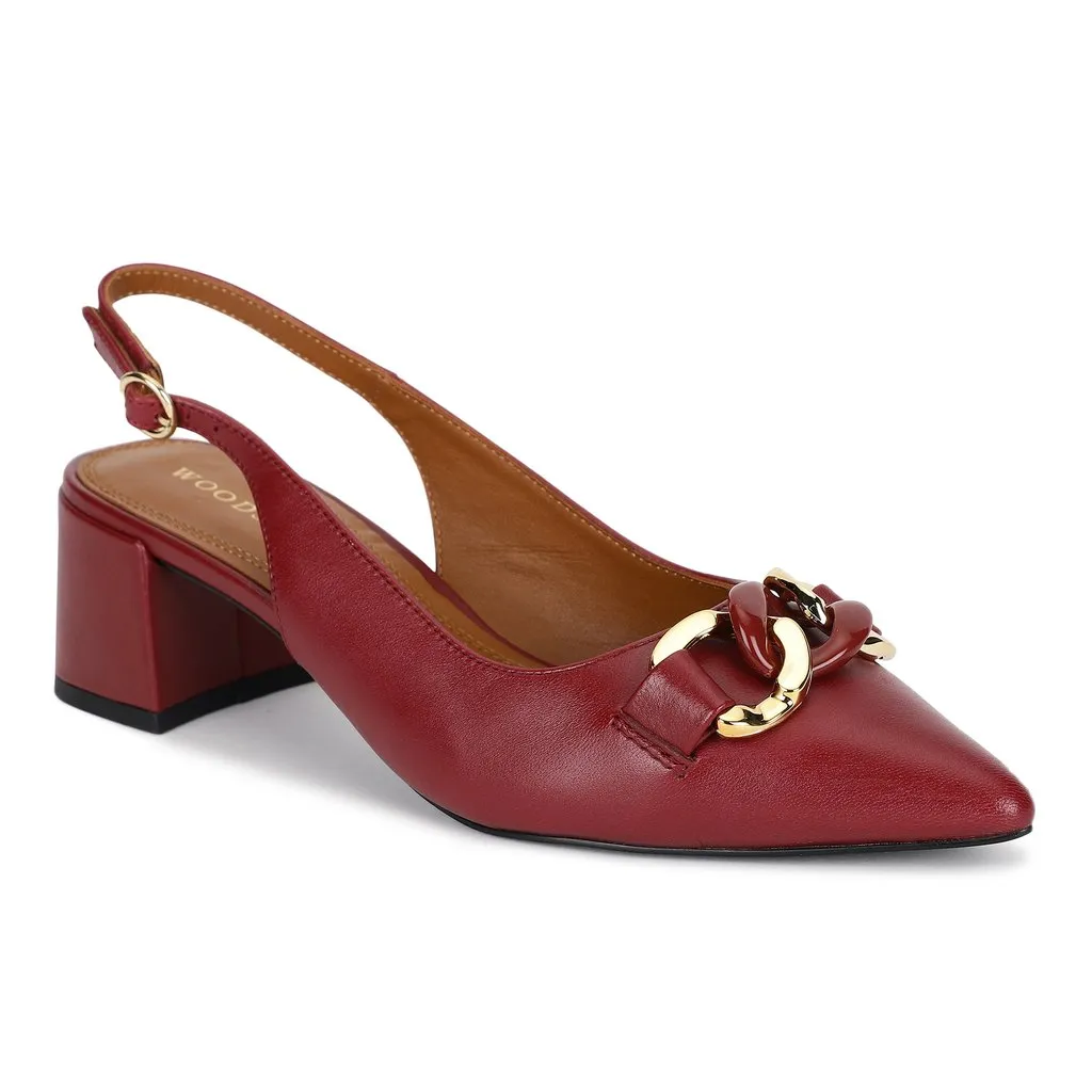 Red Slingback Heel for women - Thumbnail 1