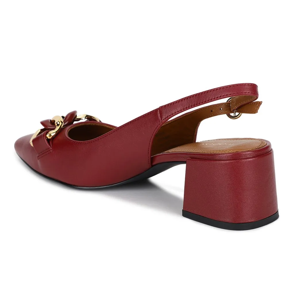 Red Slingback Heel for women - Thumbnail 2