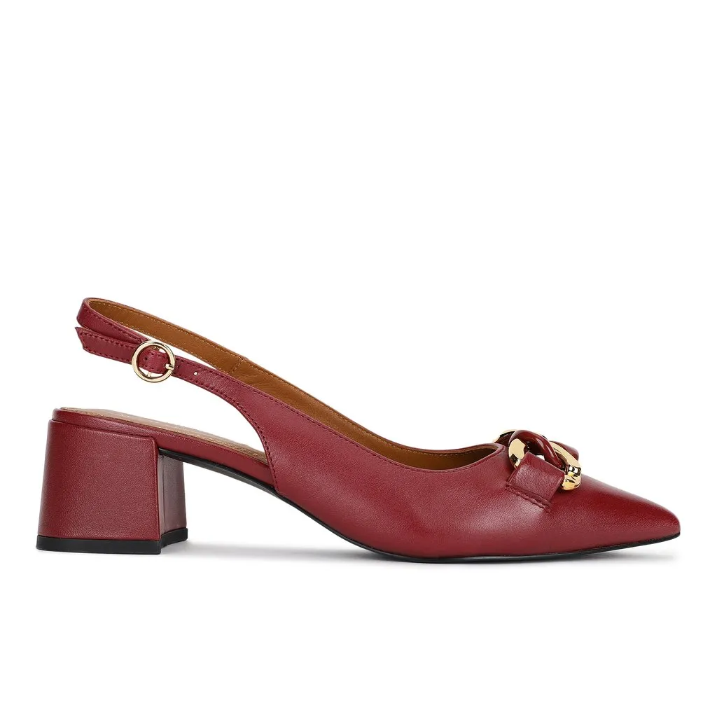 Red Slingback Heel for women - Thumbnail 3