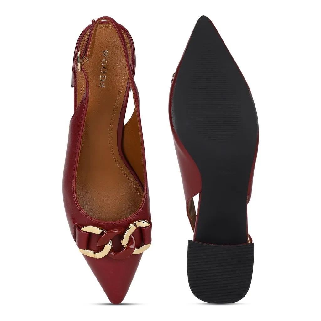 Red Slingback Heel for women - Thumbnail 4