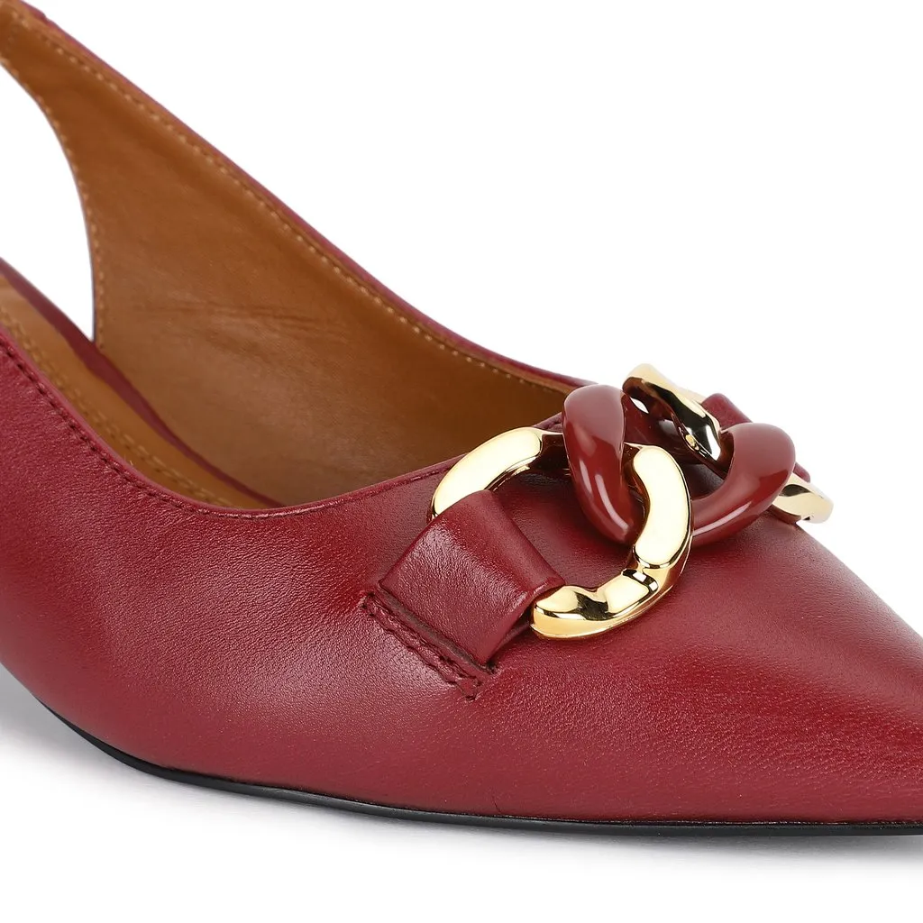 Red Slingback Heel for women - Thumbnail 5