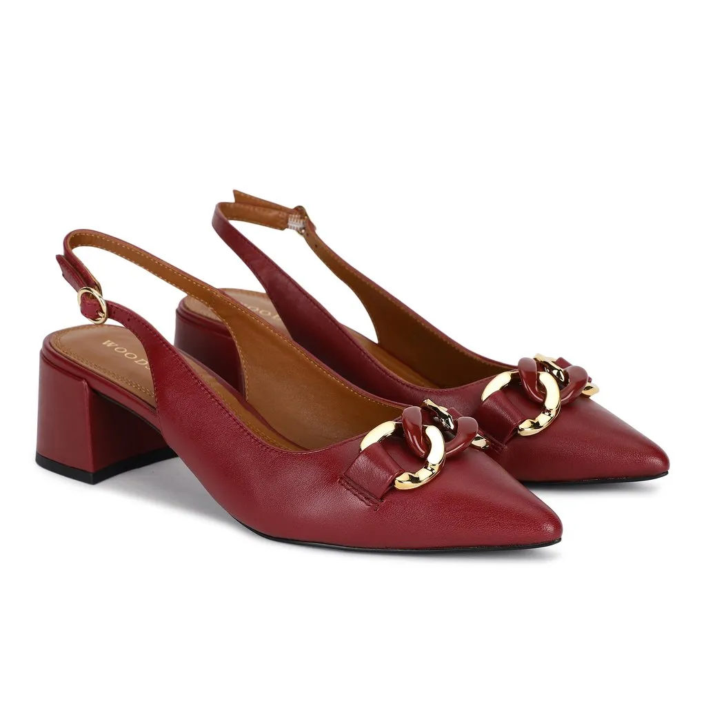 Red Slingback Heel for women - Thumbnail 6