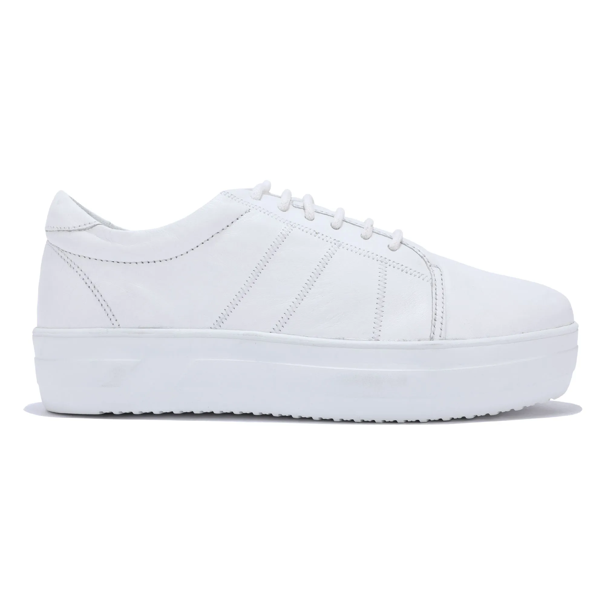 Woodland white casual sneakers for women - Image 1