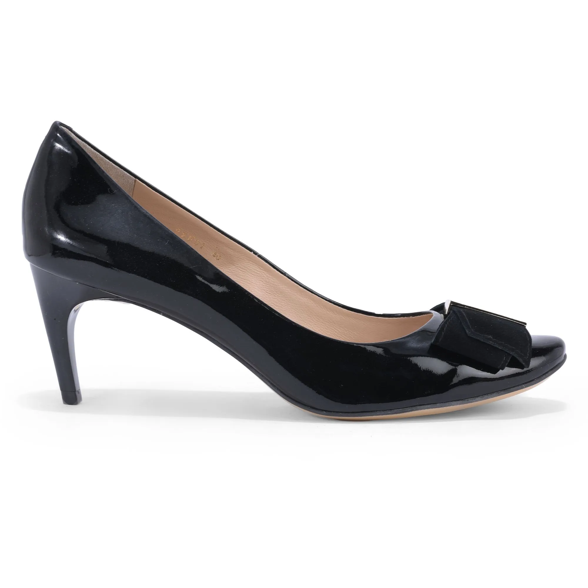 BLACK round toe pumps - Image 1