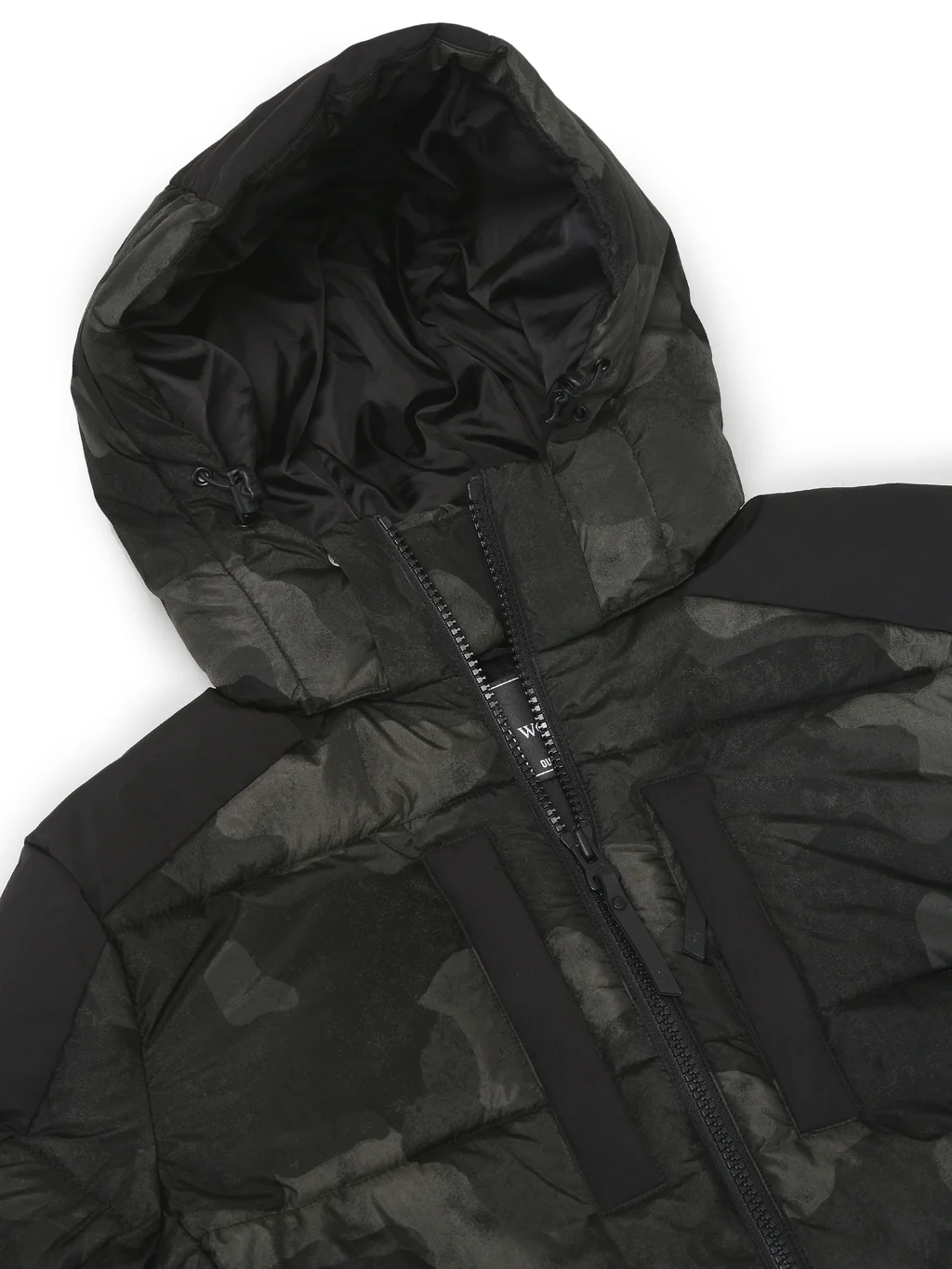 Camouflage green jacket for men with hood - Thumbnail 6