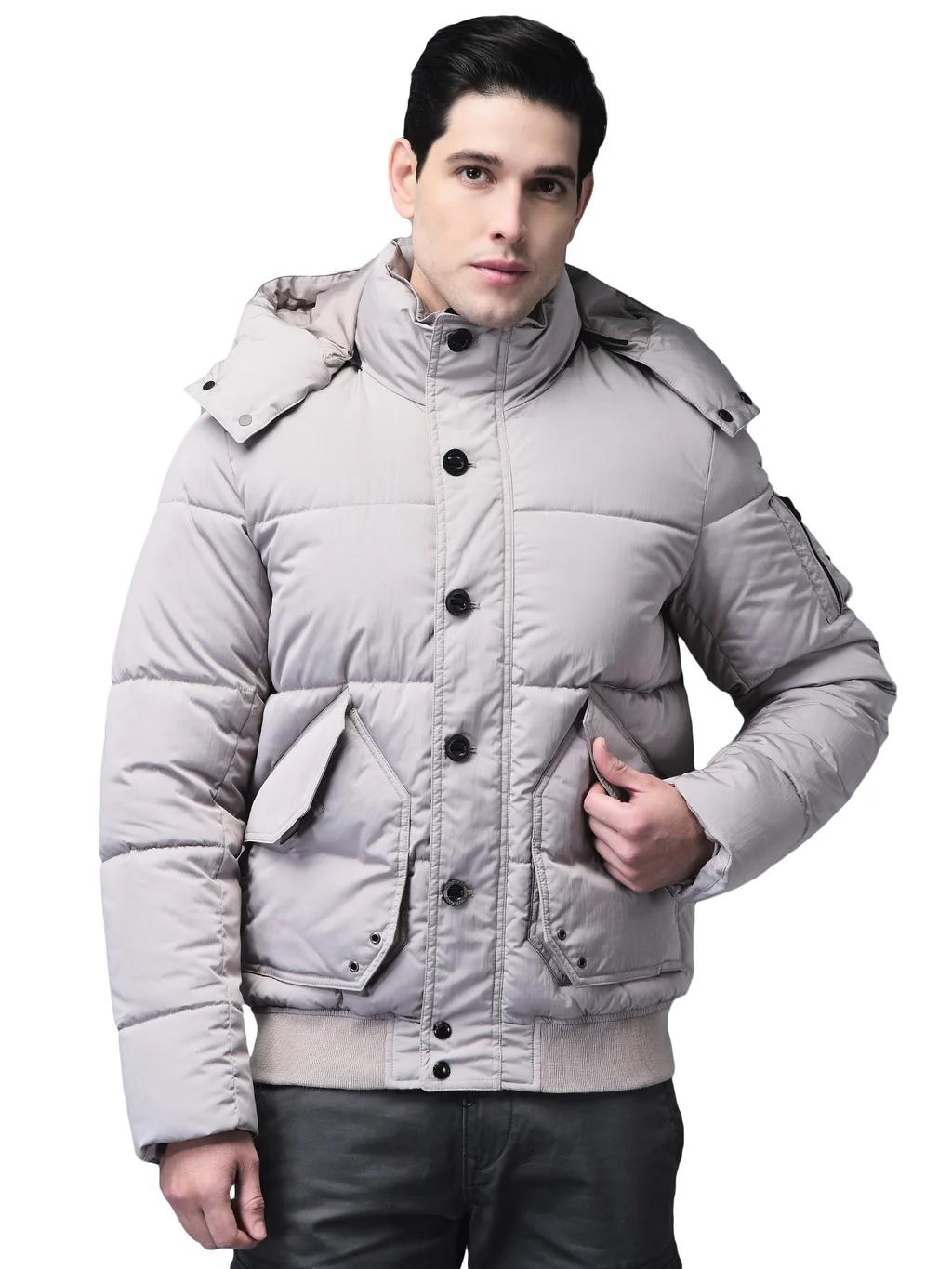 Moon rock jacket for men with hood - Thumbnail 1
