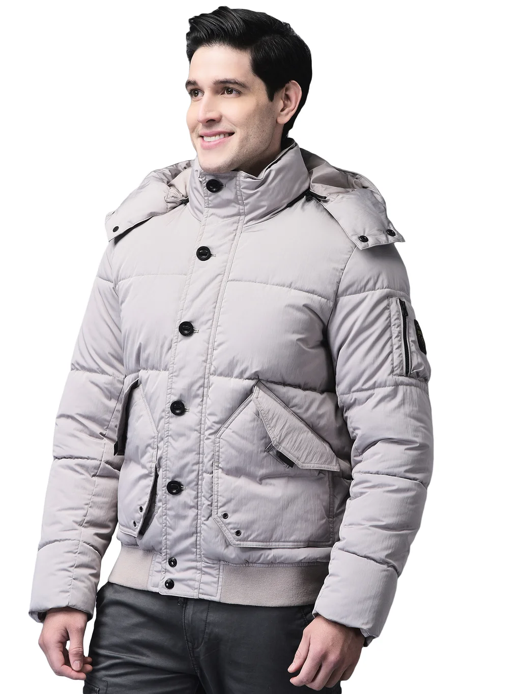 Moon rock jacket for men with hood - Thumbnail 2