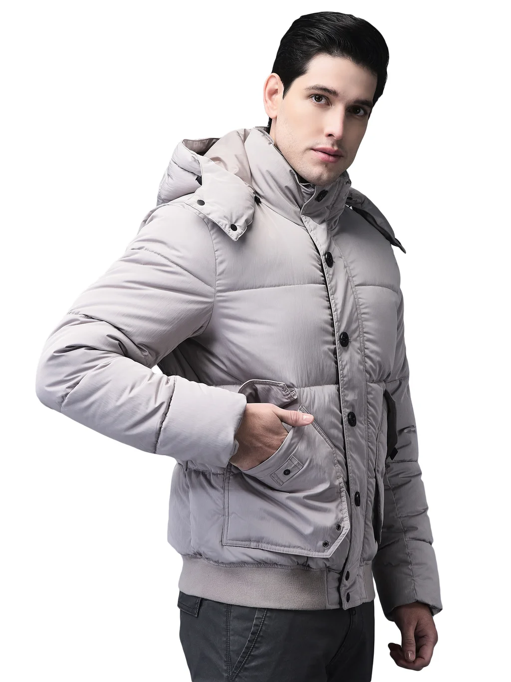 Moon rock jacket for men with hood - Thumbnail 3