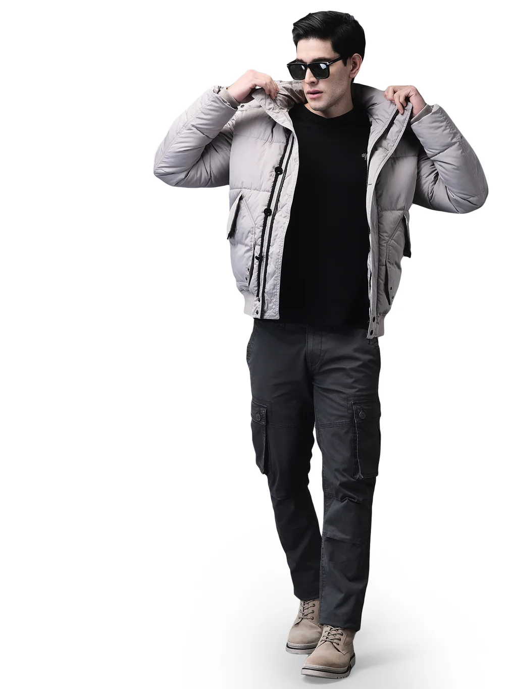 Moon rock jacket for men with hood - Thumbnail 8