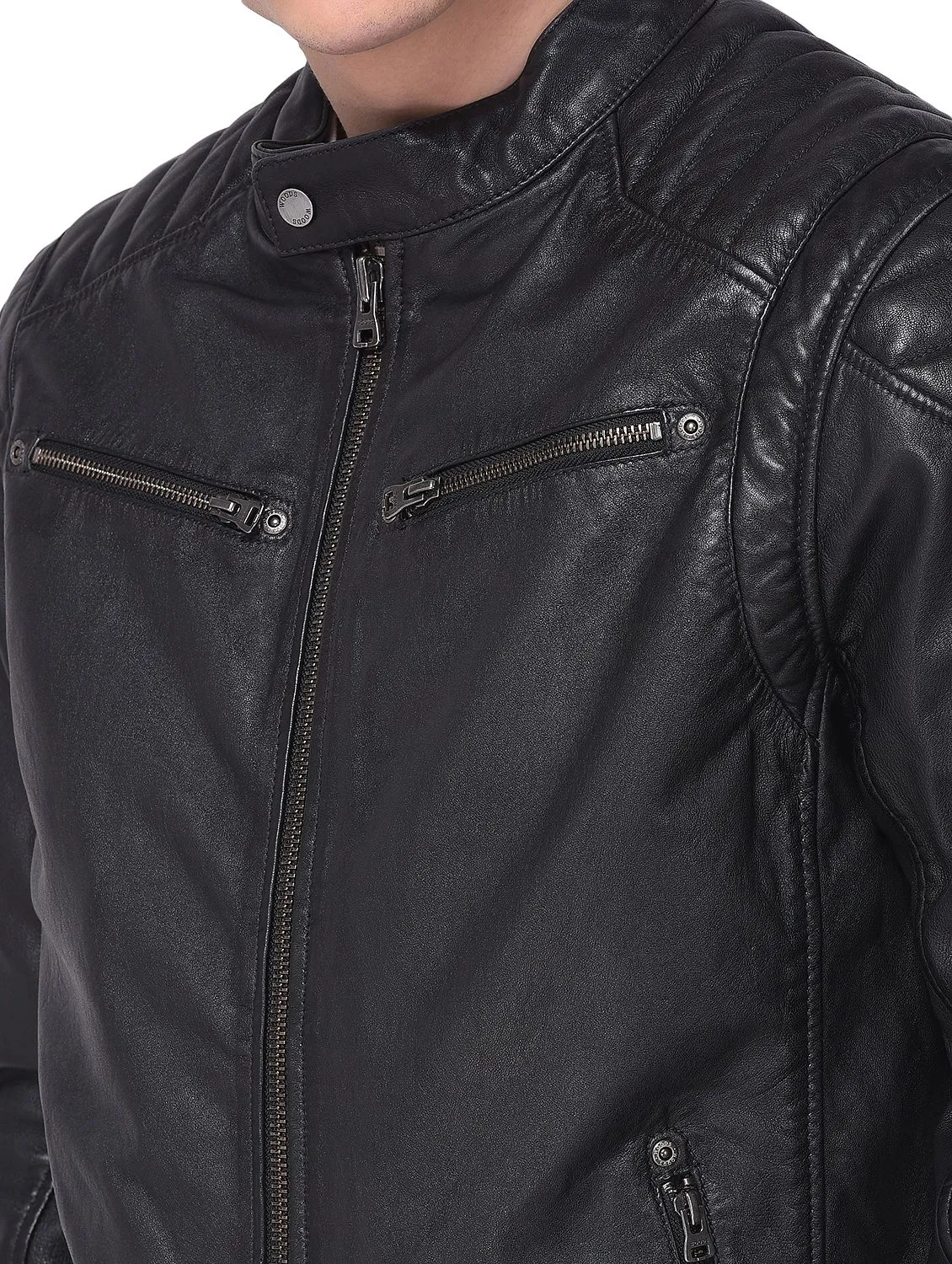 Black leather jacket - Thumbnail 3
