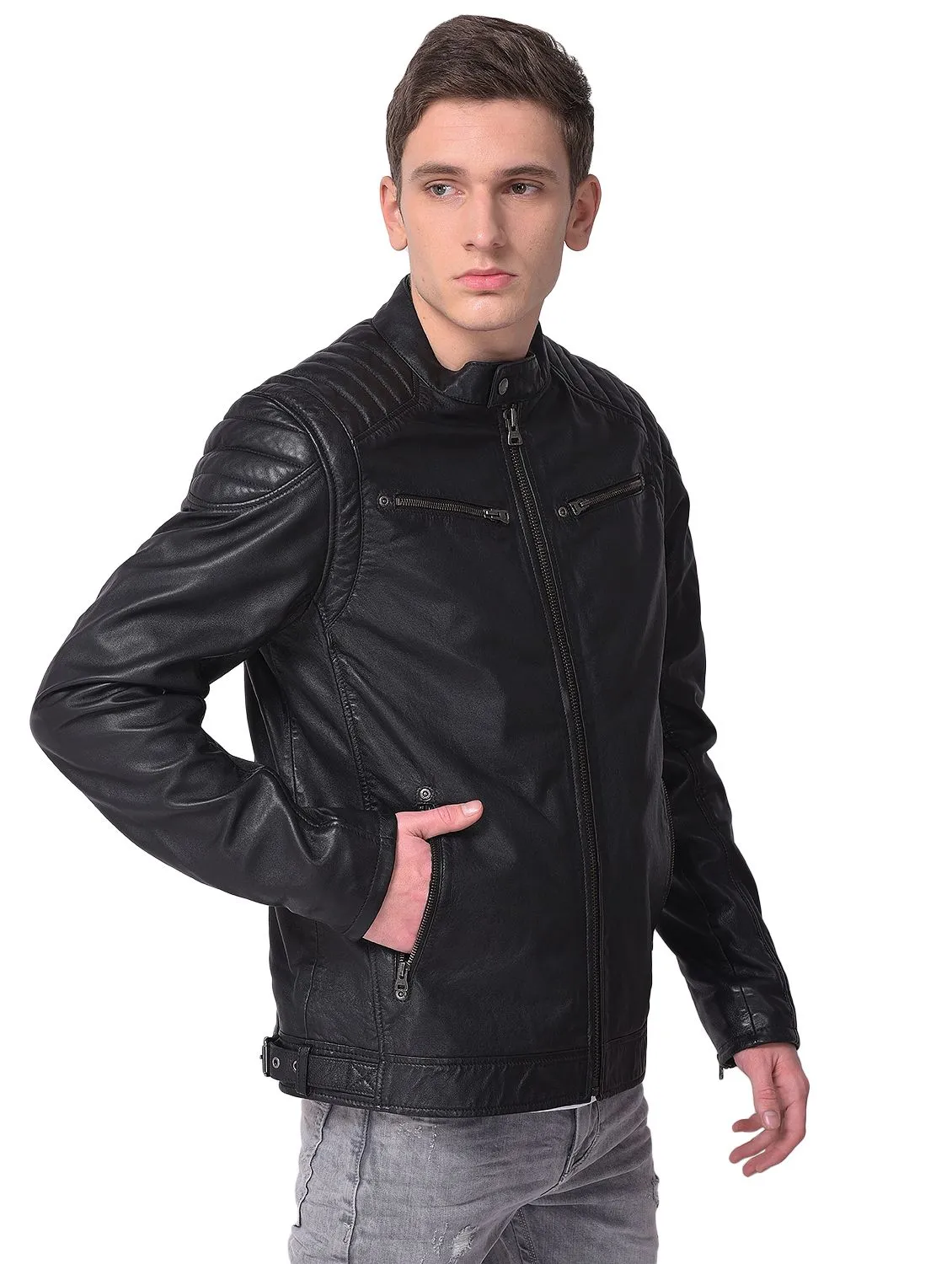 Black leather jacket - Thumbnail 6