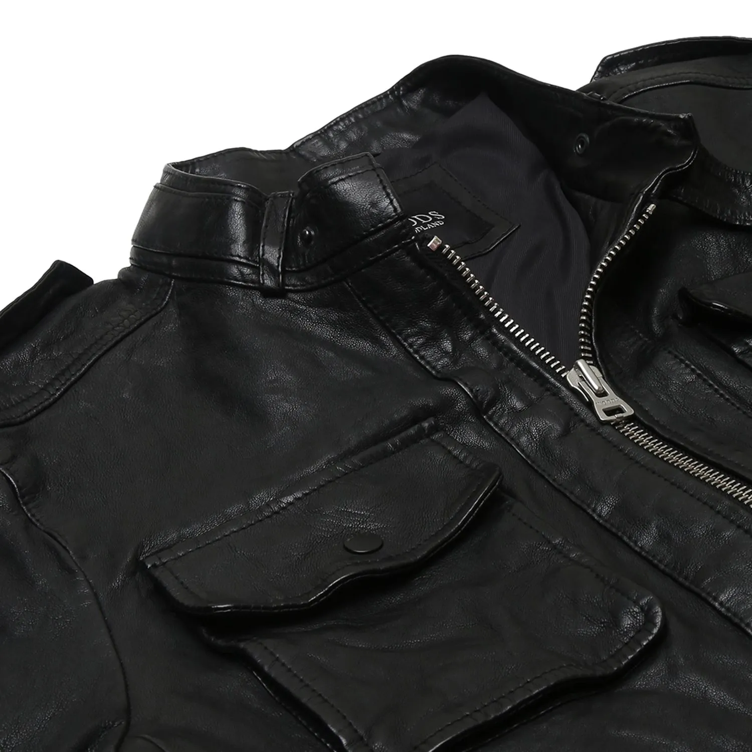 Black Leather Jacket for men - Thumbnail 4