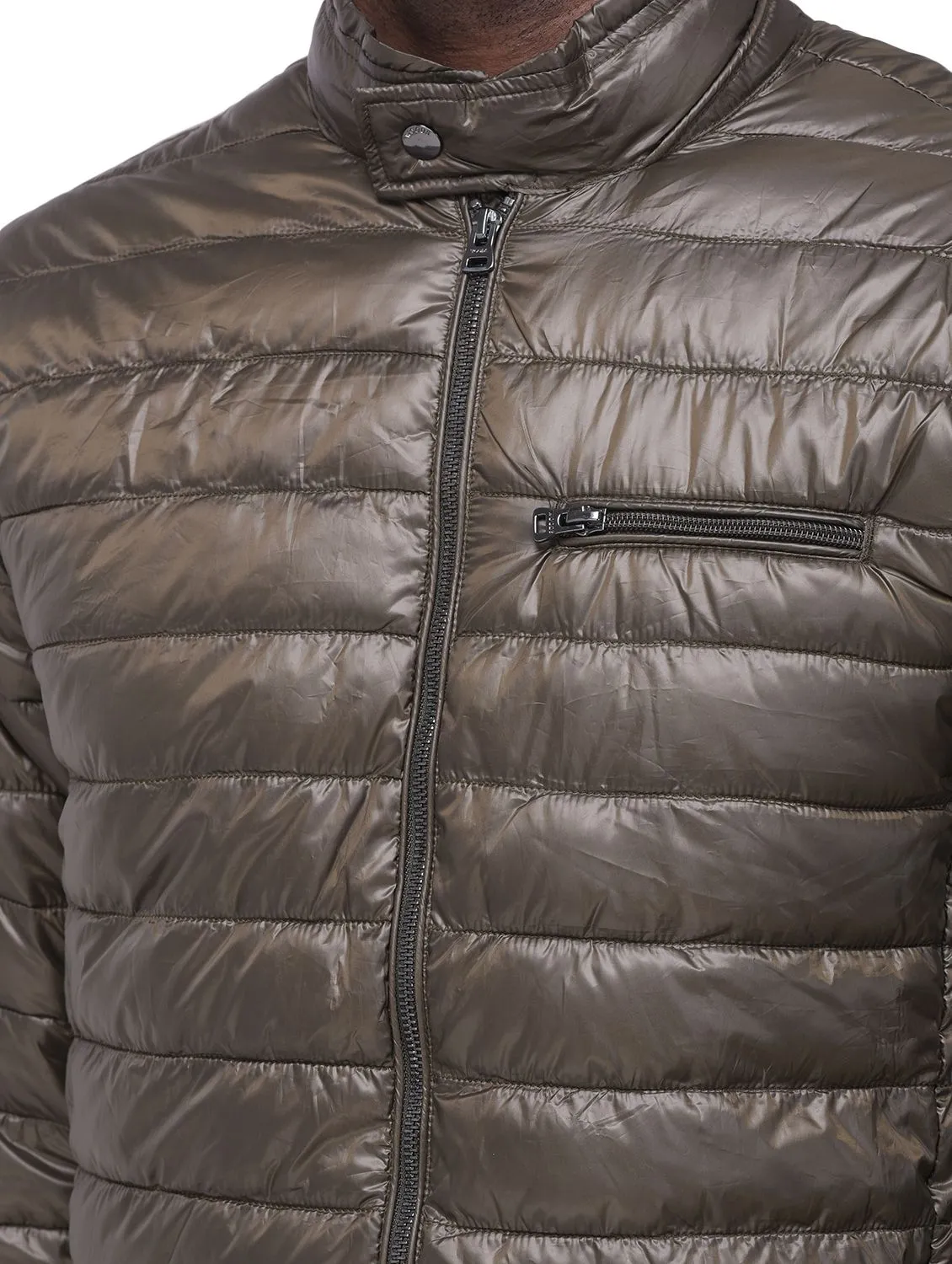 Olive quilted jacket - Thumbnail 3