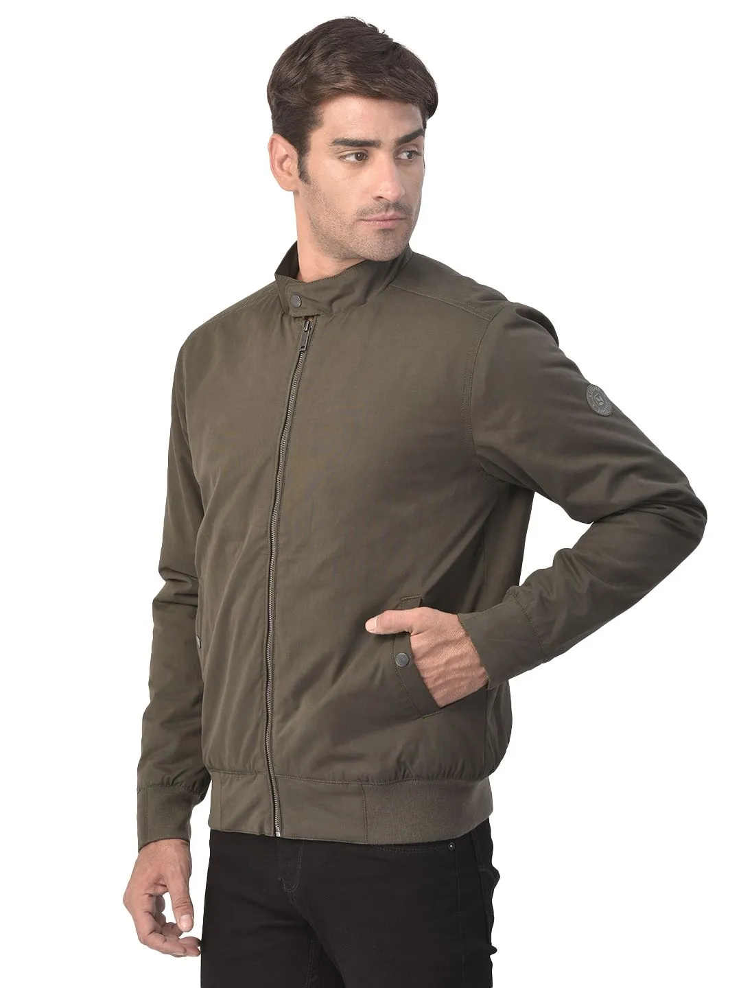 Olive Jacket for men - Thumbnail 6