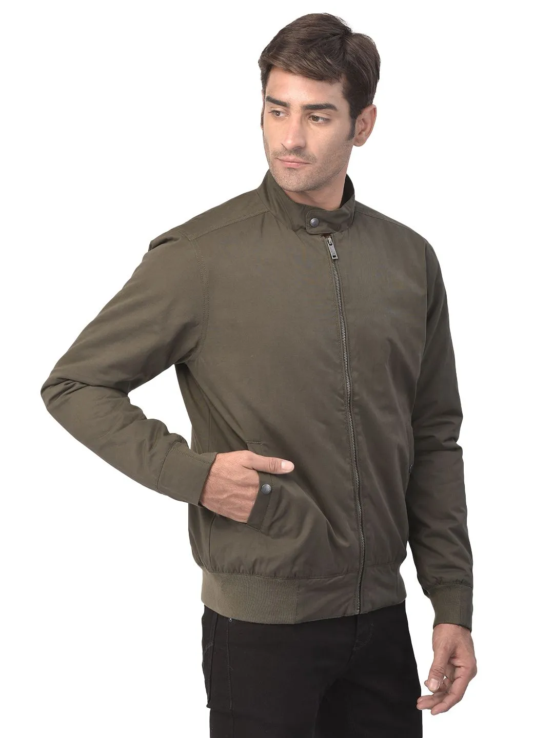 Olive Jacket for men - Thumbnail 7