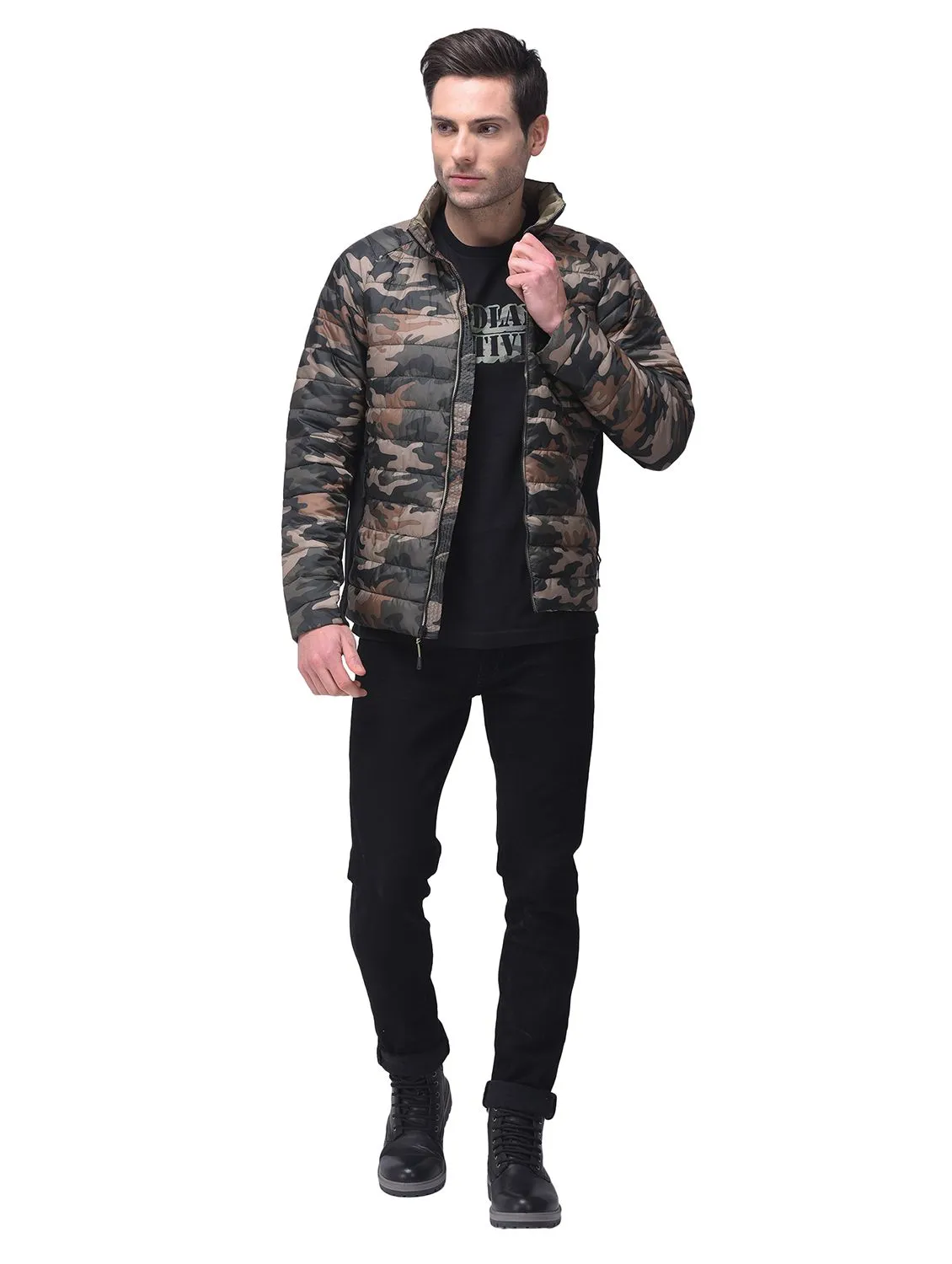 camouflage black jacket - Thumbnail 1