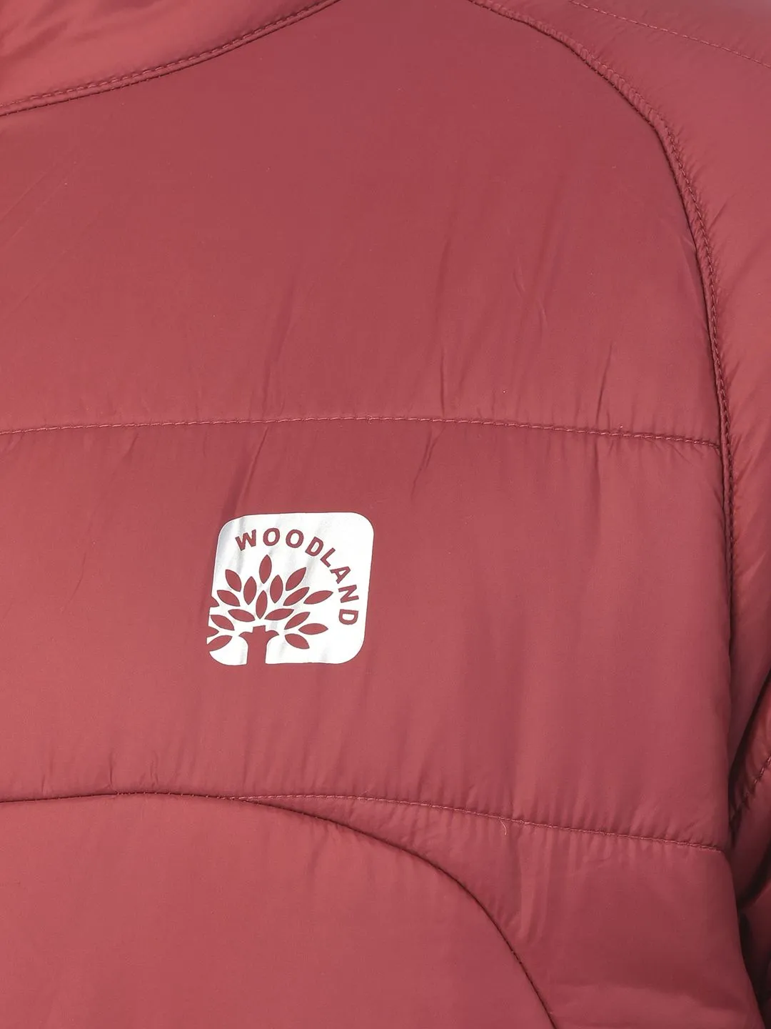 Burgundy Quilted Jacket for men - Thumbnail 3