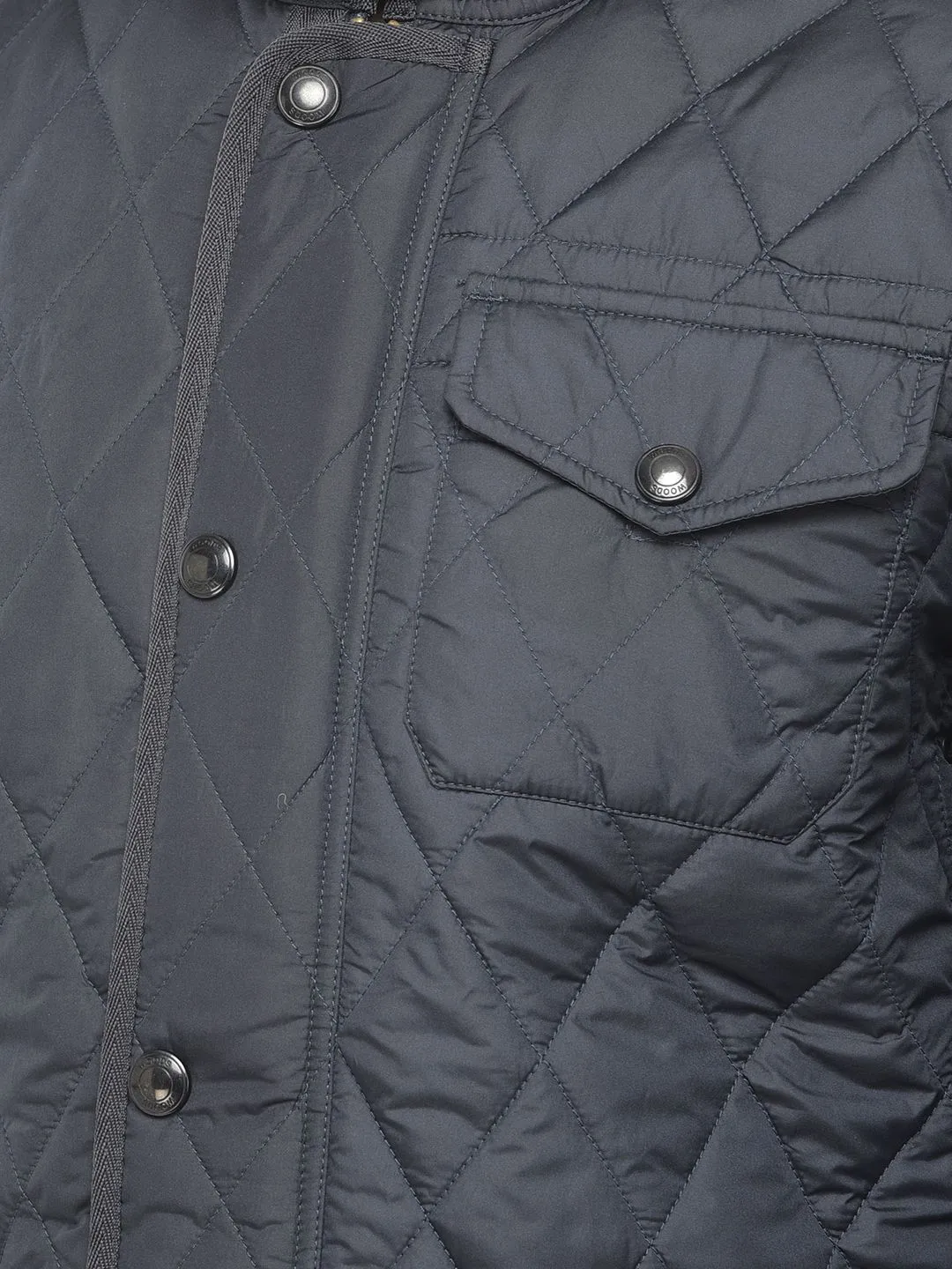 Woods Navy Full sleeve Fake Down Jacket - Thumbnail 5