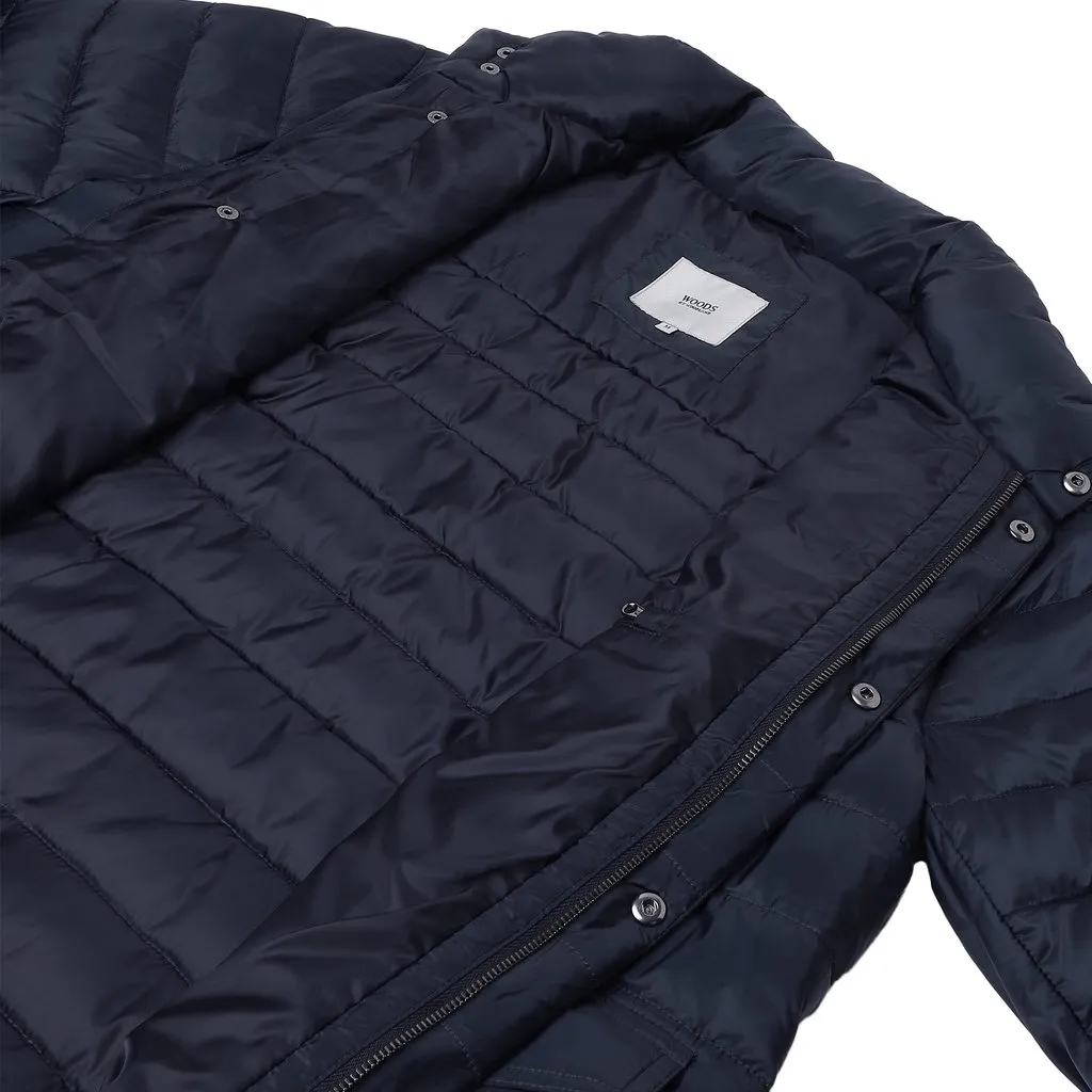 Navy quilted Jacket - Thumbnail 4