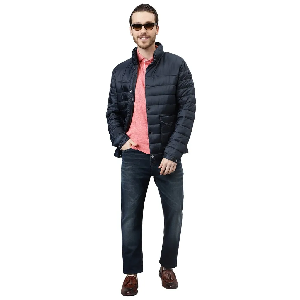 Navy quilted Jacket - Thumbnail 9
