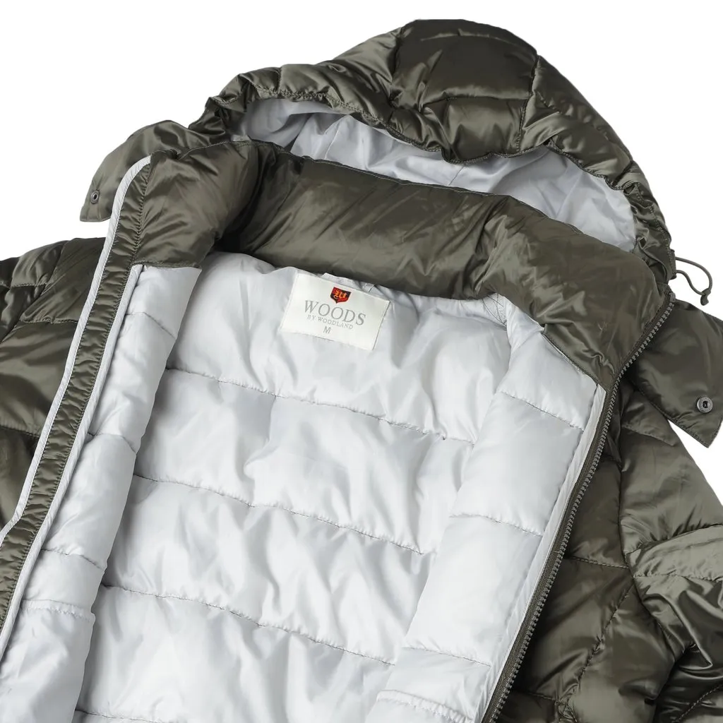 Green Quilted Jacket for Men - Thumbnail 4