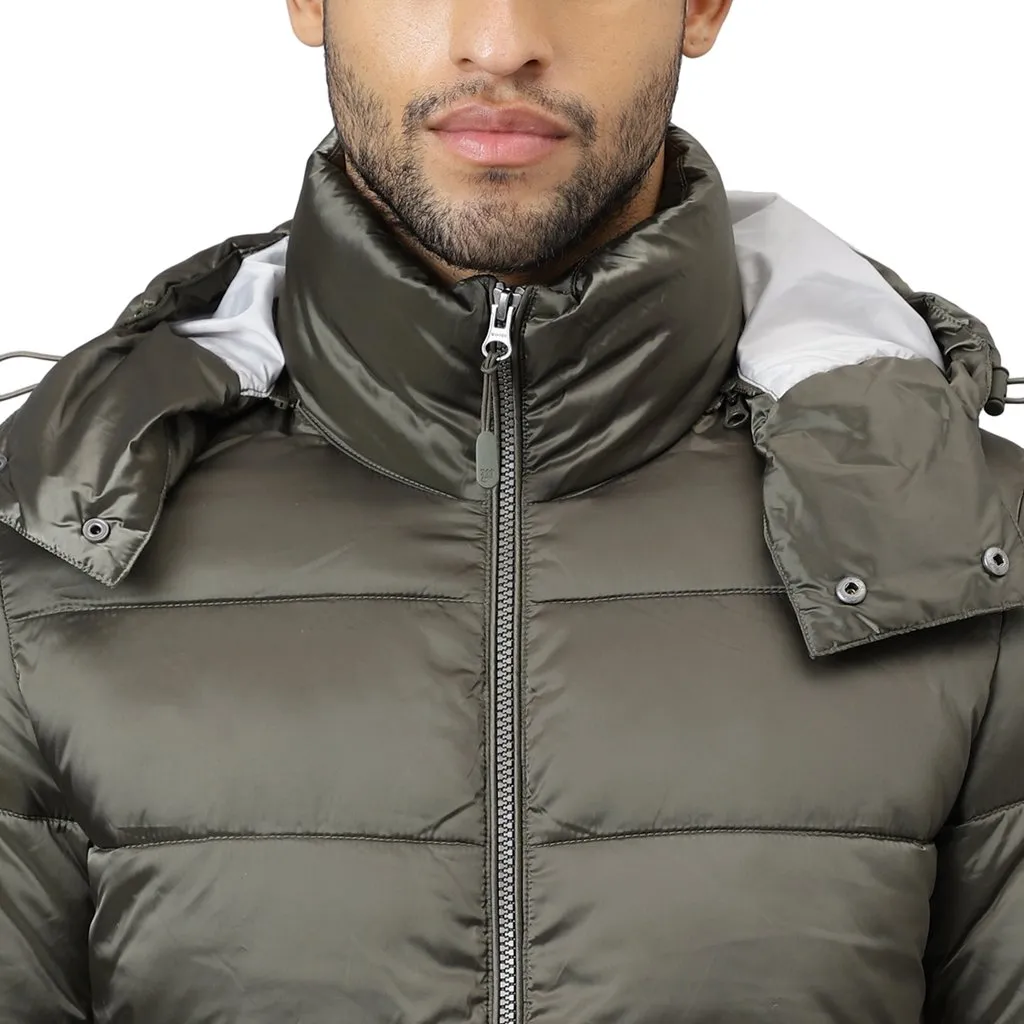 Green Quilted Jacket for Men - Thumbnail 7