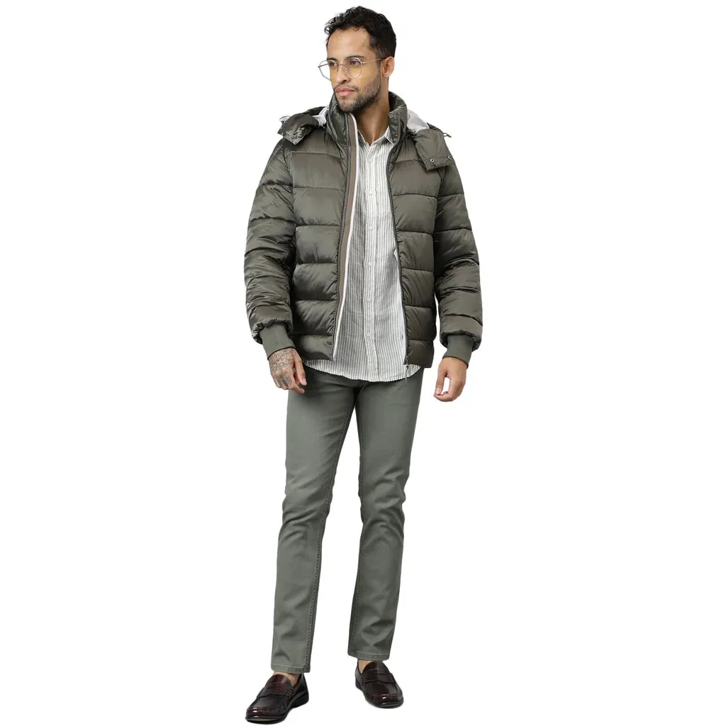 Green Quilted Jacket for Men - Thumbnail 9