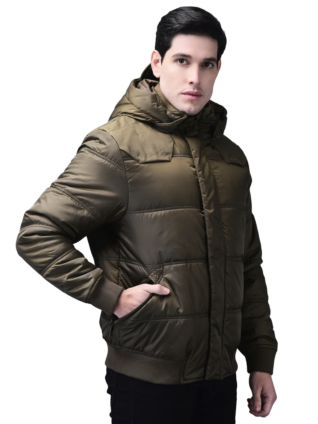 H Gold jacket for men with hood - Thumbnail 3