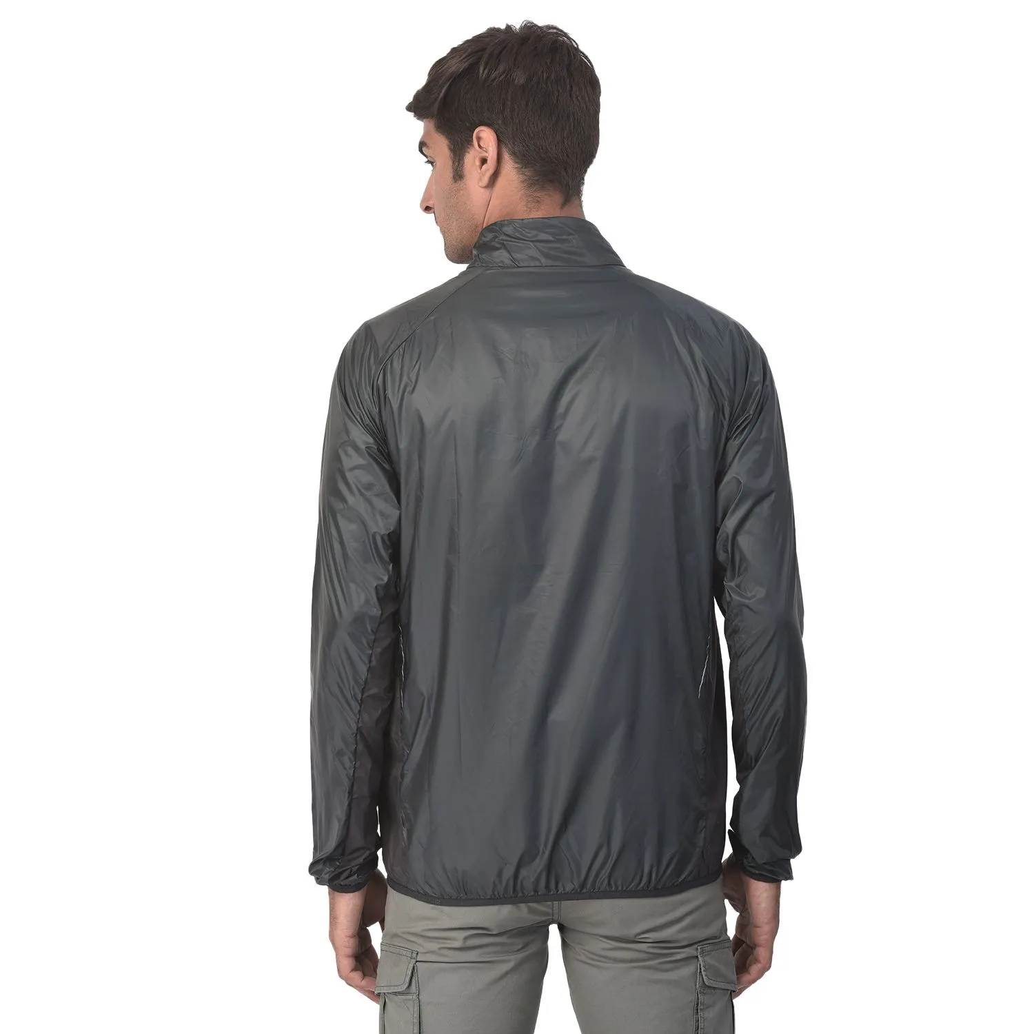 Black lightweight windcheater for men - Thumbnail 4