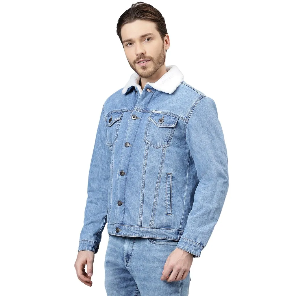 Lblue Denim Jacket for Men - Thumbnail 2