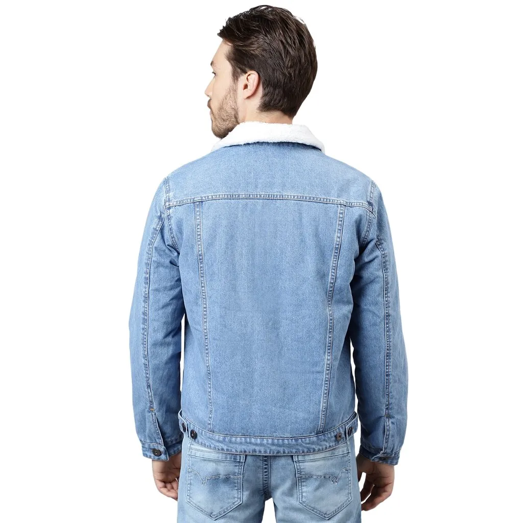 Lblue Denim Jacket for Men - Thumbnail 6