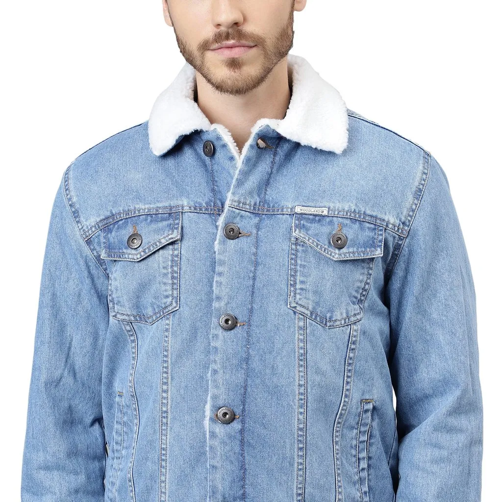 Lblue Denim Jacket for Men - Thumbnail 8