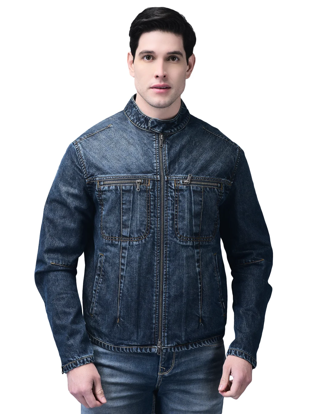Indigo Blue FS Denim Jacket for Men Woodland Cotton - Image 1