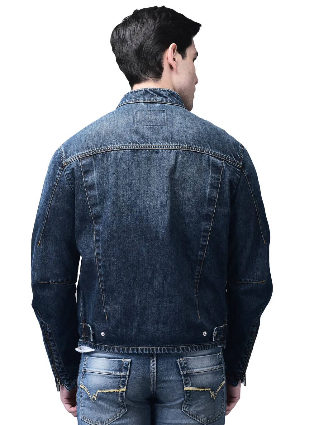 Indigo Blue FS Denim Jacket for Men Woodland Cotton - Thumbnail 6