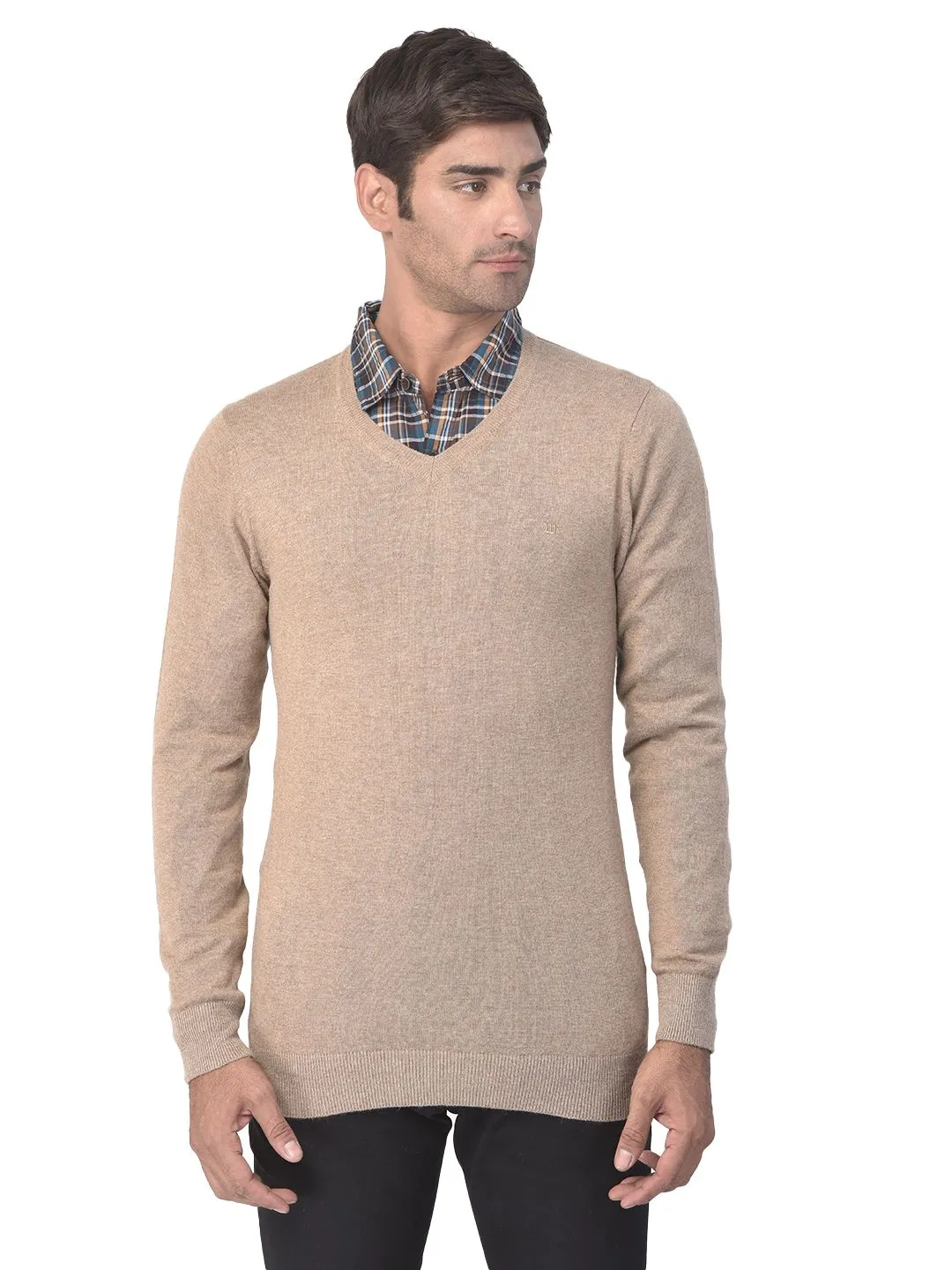 Beige sweater for men - Thumbnail 2