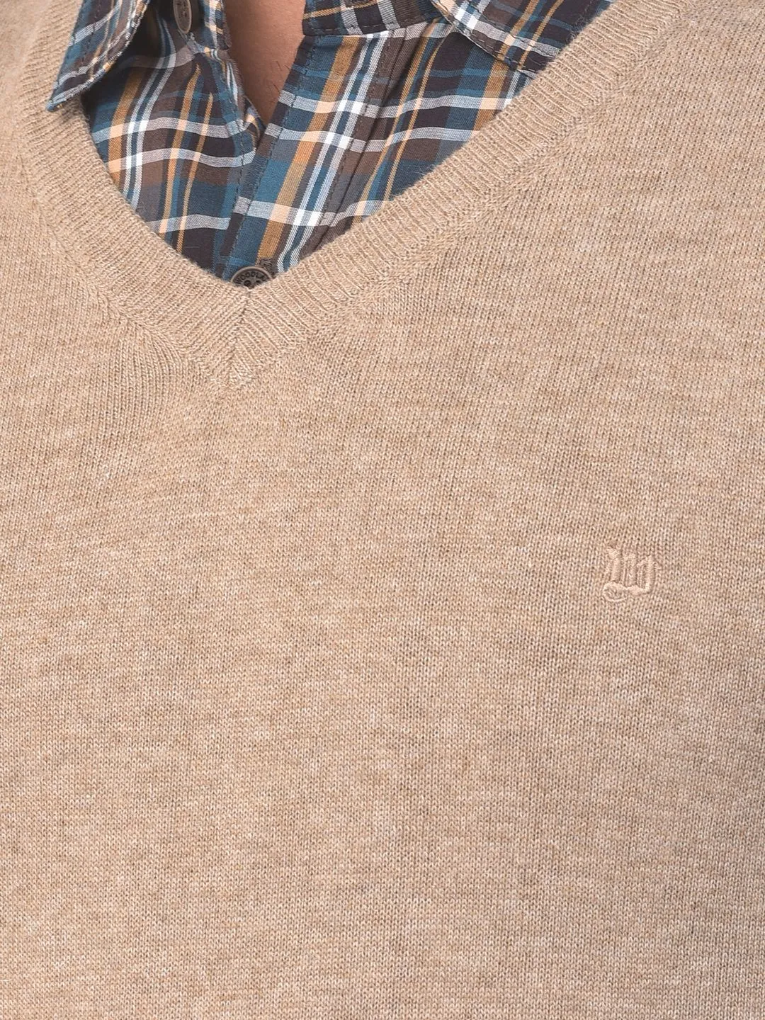 Beige sweater for men - Thumbnail 3