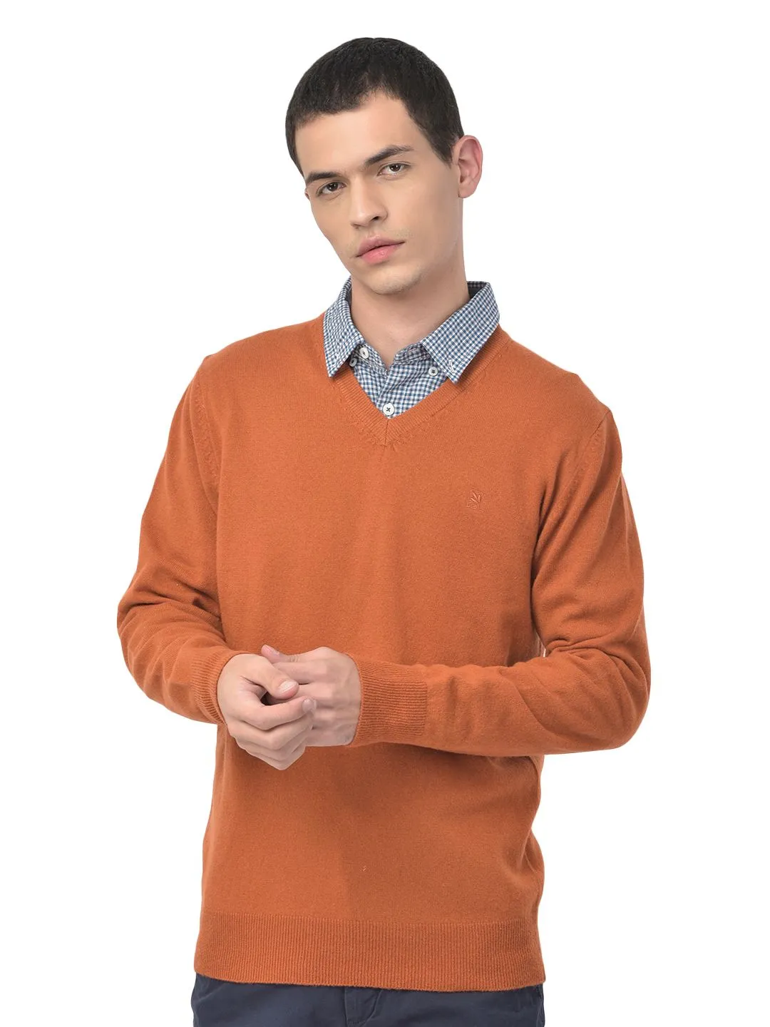 Burnt Orange sweater for men - Image 1