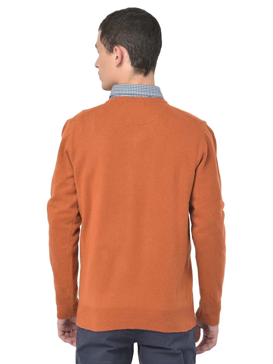 Burnt Orange sweater for men - Thumbnail 4