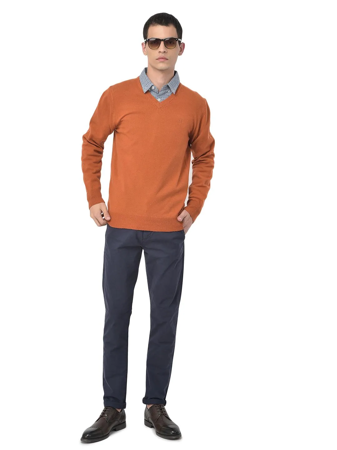 Burnt Orange sweater for men - Thumbnail 6