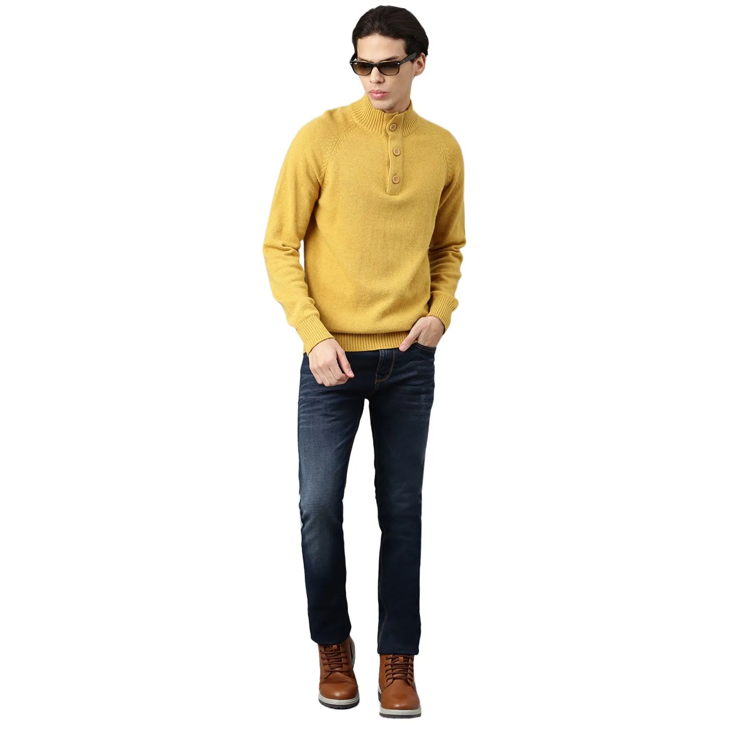 Yellow Pullover for men - Thumbnail 7