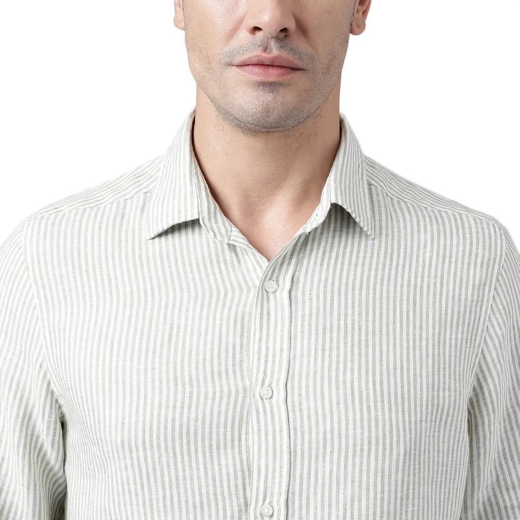 Green/White Shirt for Men - Thumbnail 4
