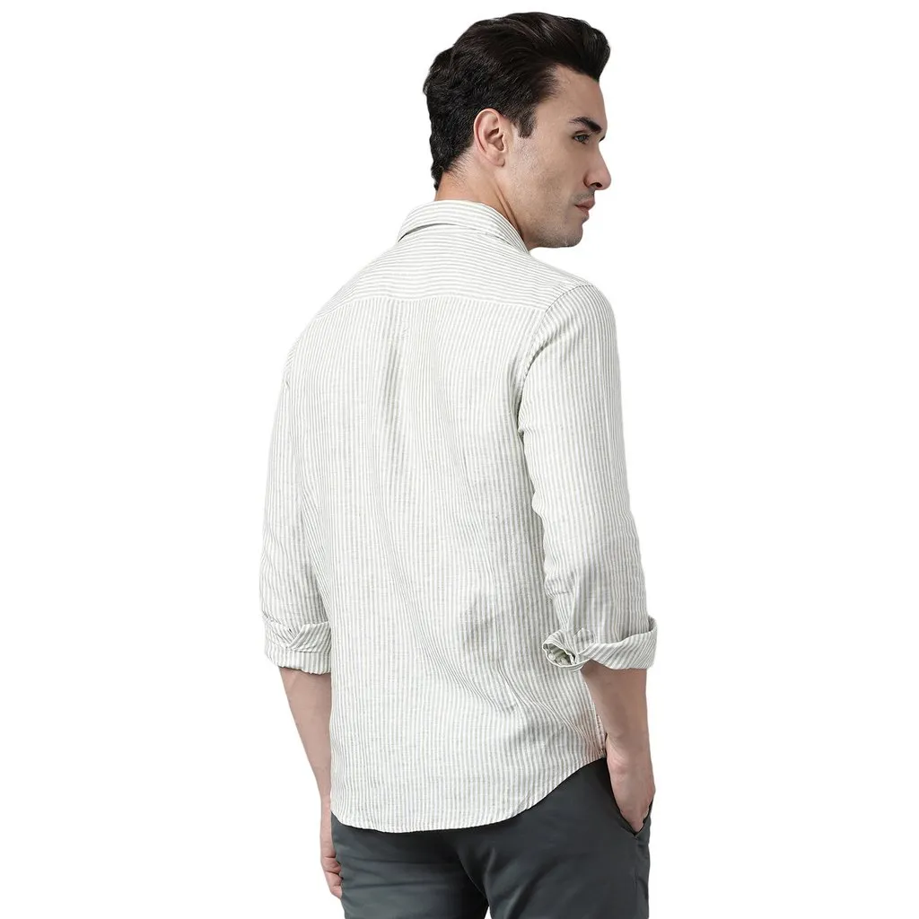 Green/White Shirt for Men - Thumbnail 7