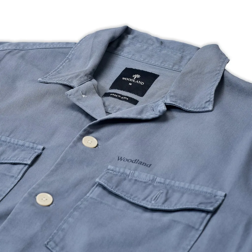 Dull Blue Long Sleeve Shirt for Men - Thumbnail 4